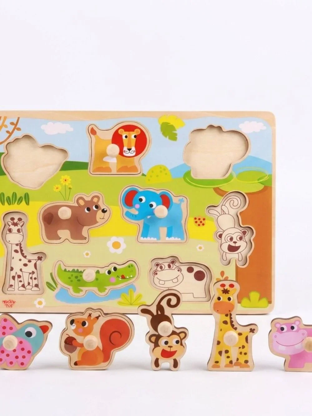 NEW Montessori Wooden Farm Animal Puzzle Toddler Learning Toy Educational Gift